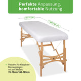 Frottee Bezug für klappbare Massageliegen | 1-teilig | 70-75/180-185 cm