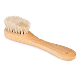 Massagebürste für die Trockenmassage | Rosshaar-Borsten fürs Gesicht | Trockenbürste sanft