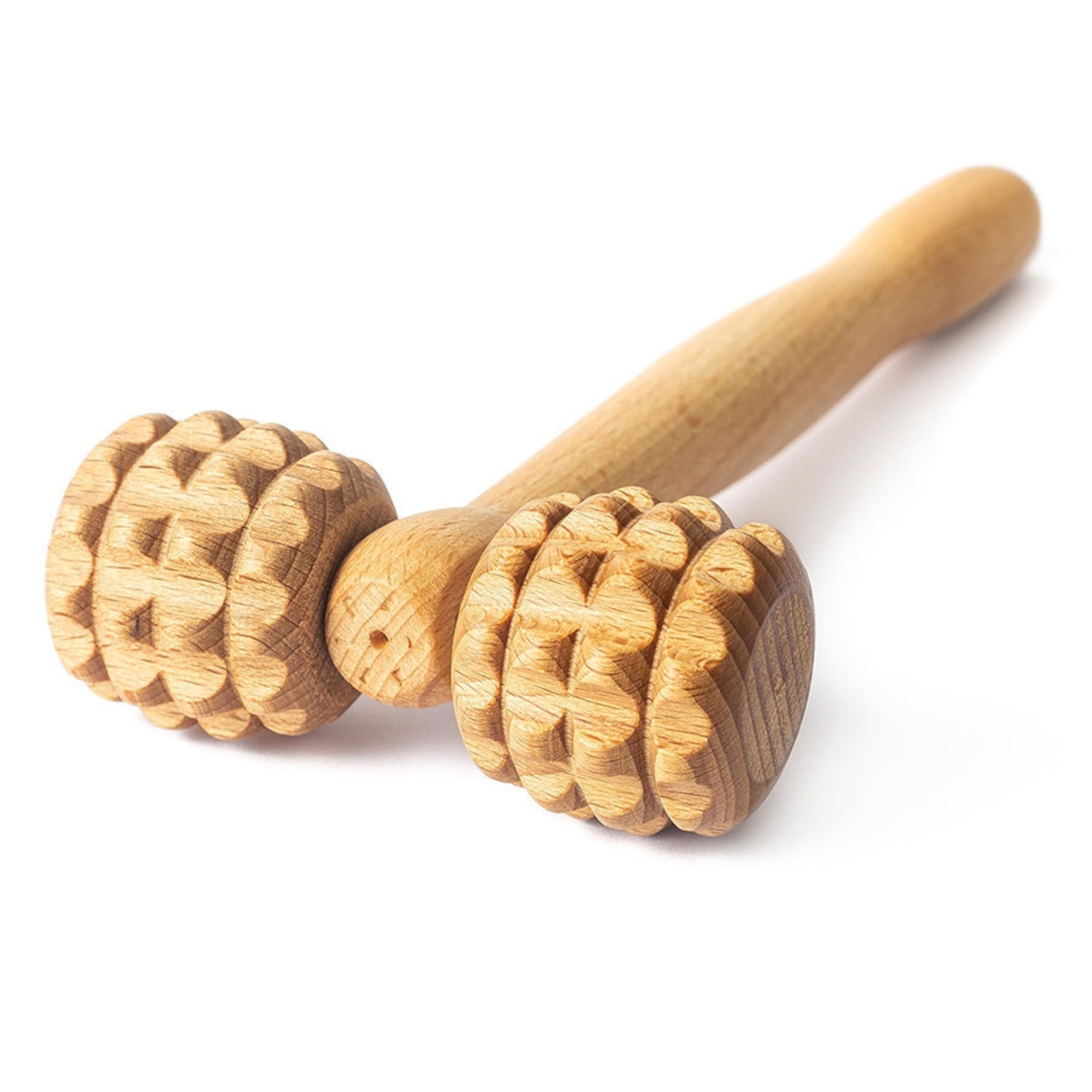 Houten Massageapparaat voor Gezicht, Hals en Hoofd | T-Roller