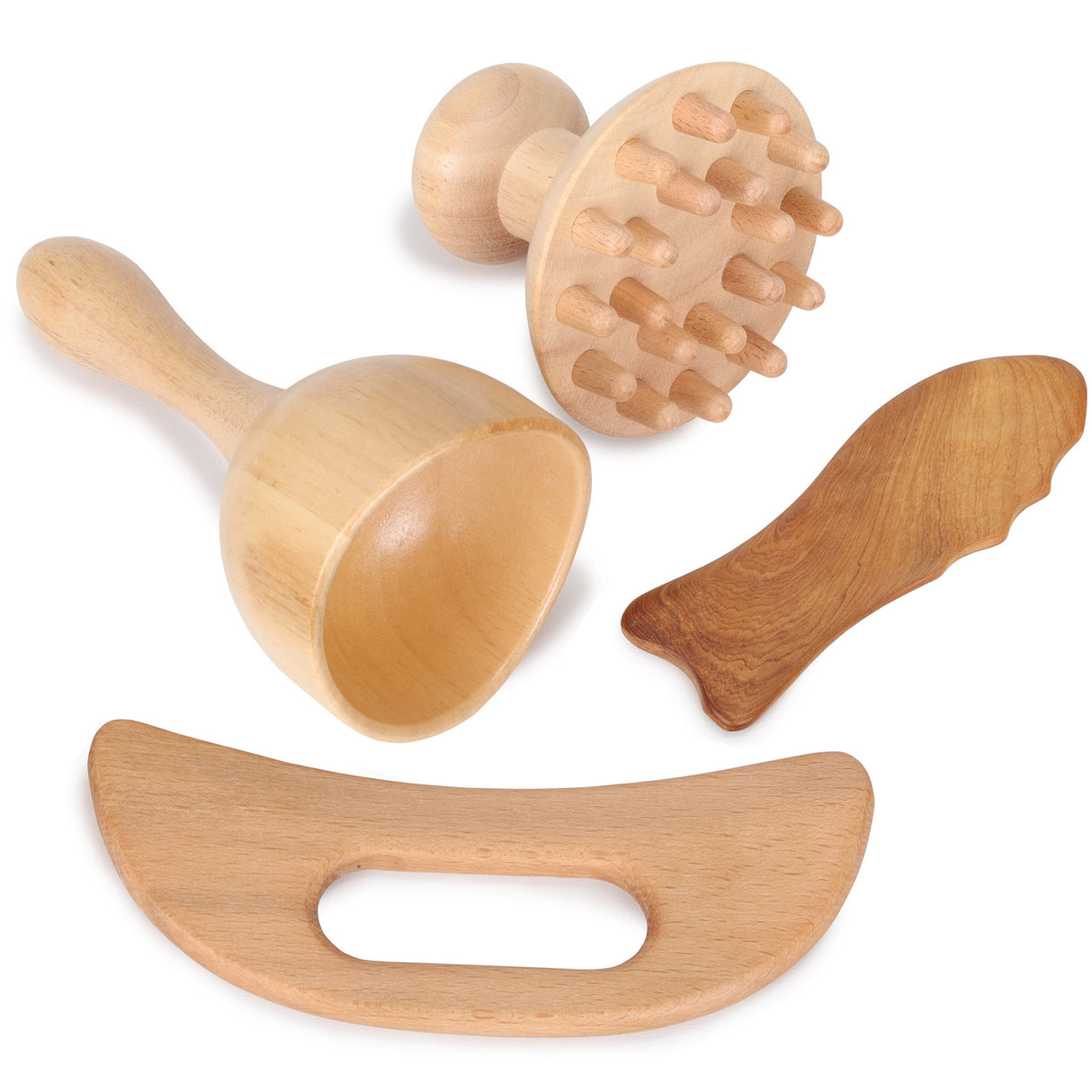 Houten Maderotherapie Set | 4-delig
