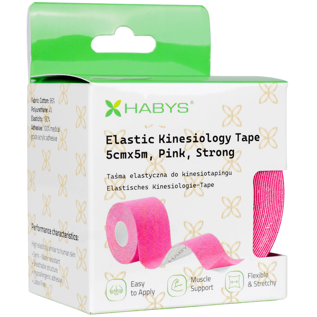 Habys Kinesiologie Tape Strong | elastisches Tape | 5cm × 5m