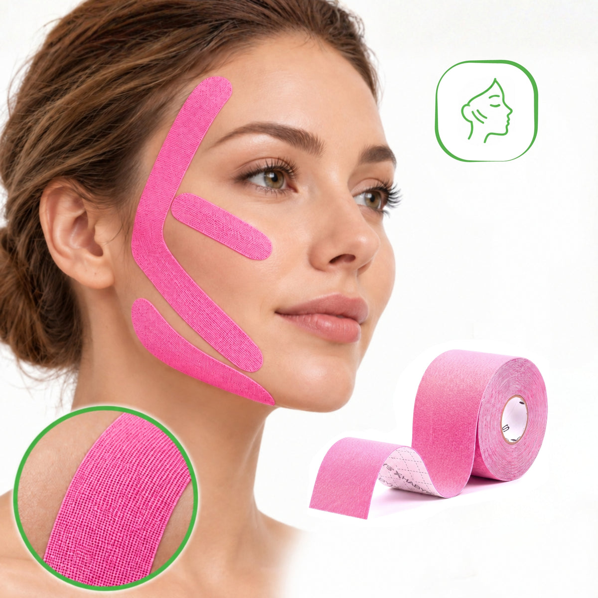 Habys Kinesiologie Tape Gesicht | elastisches Tape | 5cm × 5m |  Face