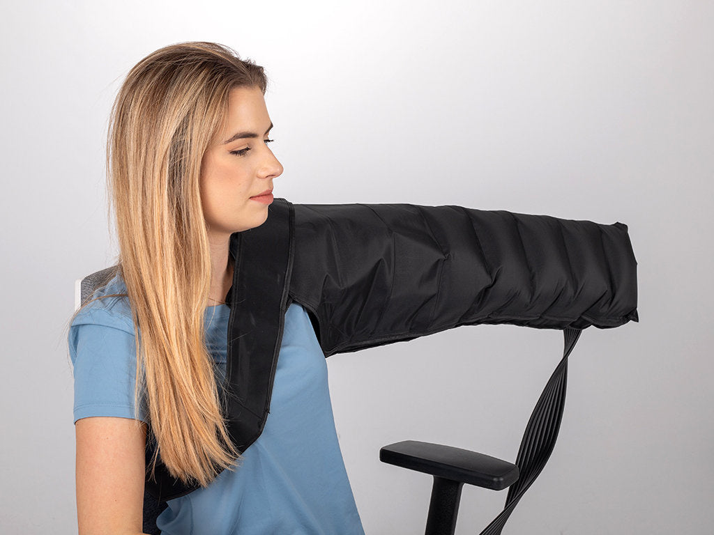 Habys Manschetten für die Lymphdrainage | an Arm, Schulter und Brustkorb | Universalgröße Luftschläuche | 8-Kammer-System