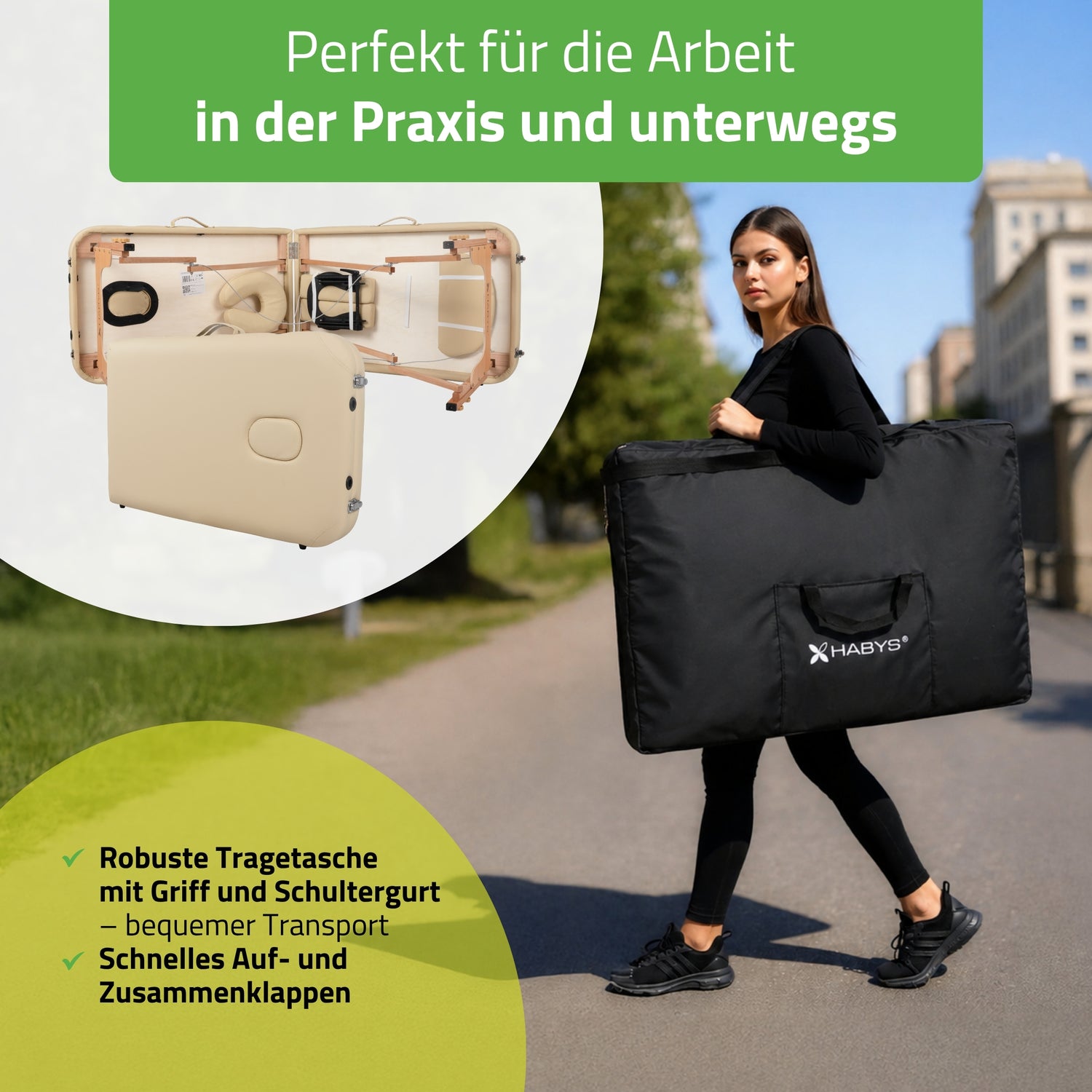 Massageliege Klappbar Lira | 59 cm