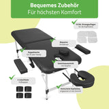Massageliege Klappbar Nadia | Kosmetikliege Tattooliege | Schwarz 70 cm
