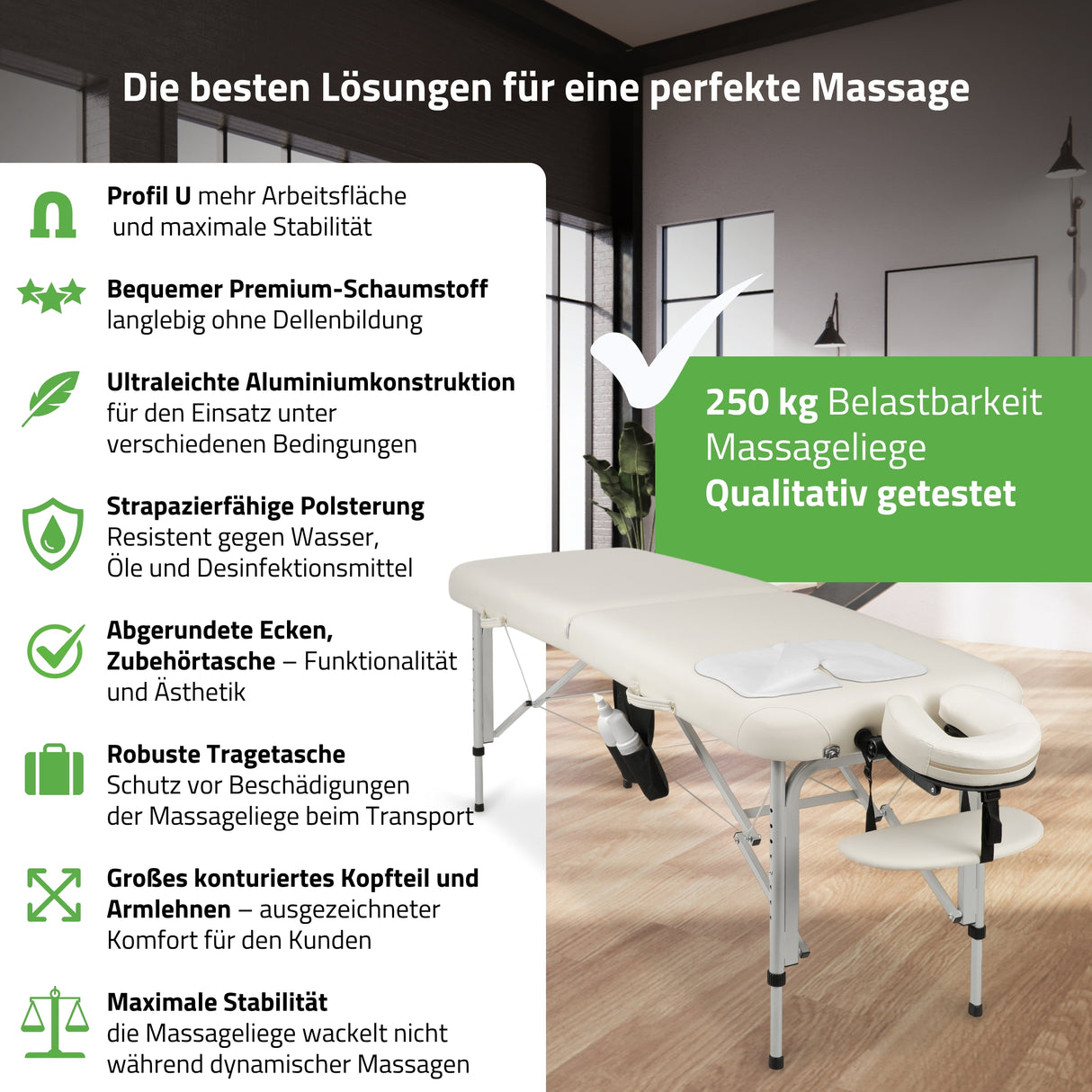Massageliege Klappbar Vera | Kosmetikliege