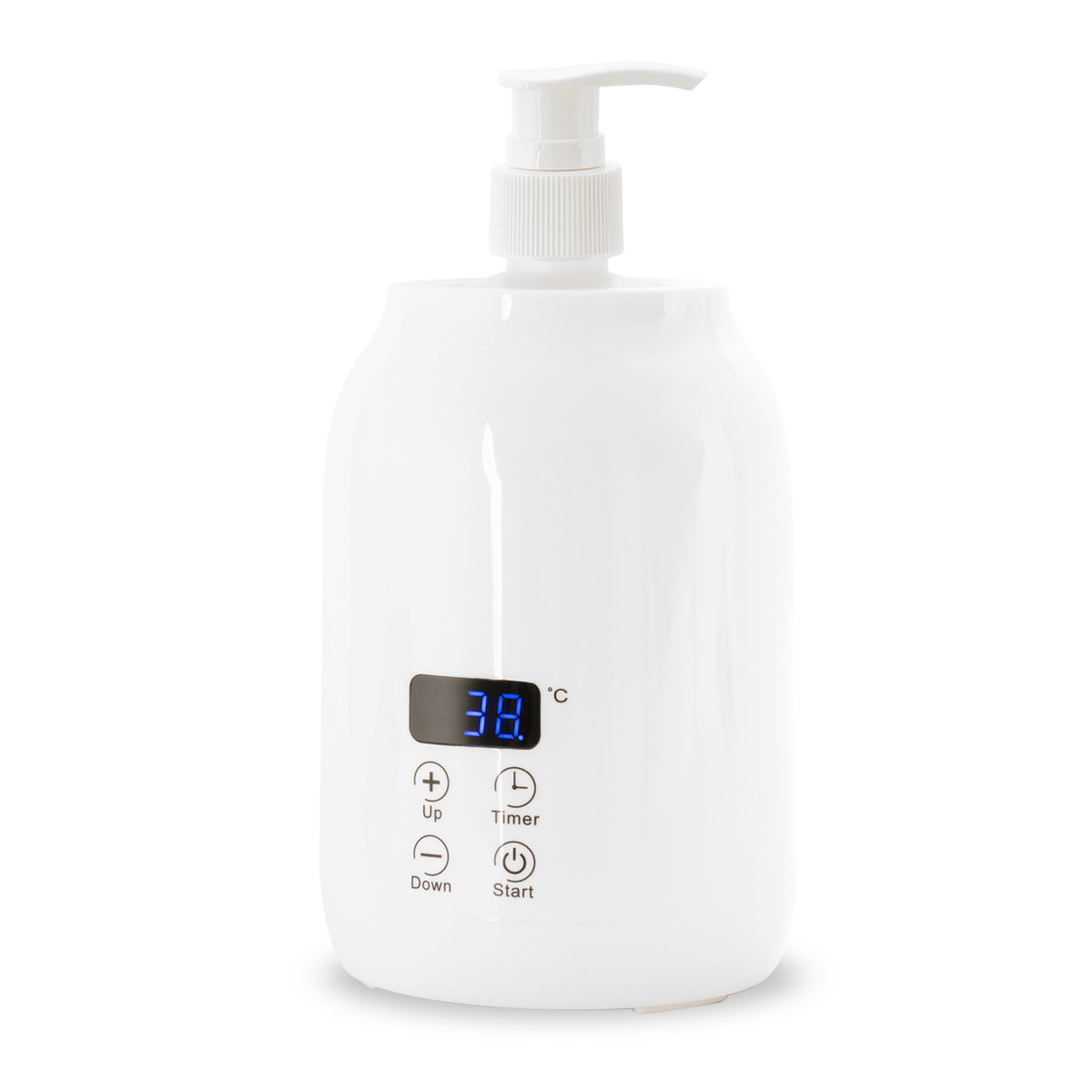 Habys Massageöl-Erwärmer | mit zwei 250 ml Flaschen | Weiß