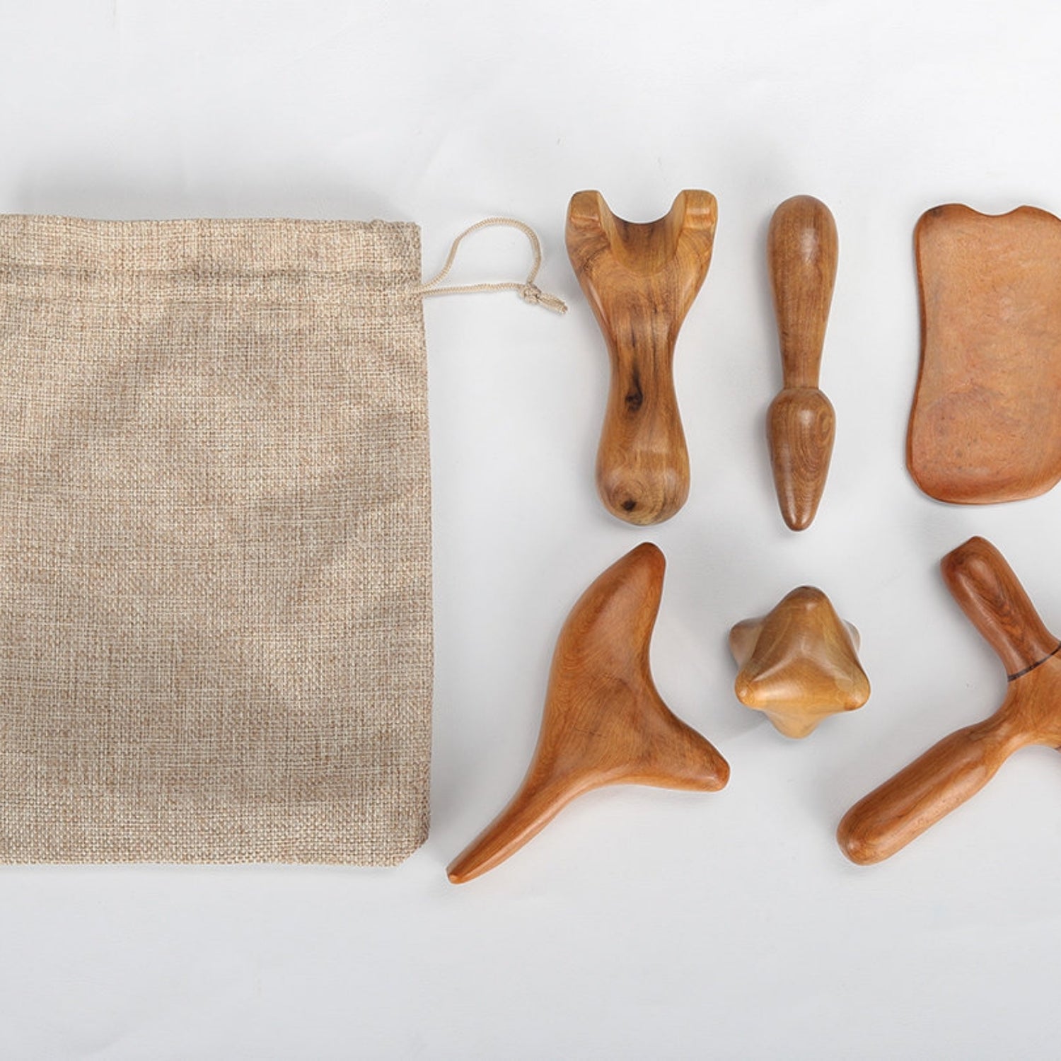 Massage-Werkzeug-Set aus Holz | 6-teilig