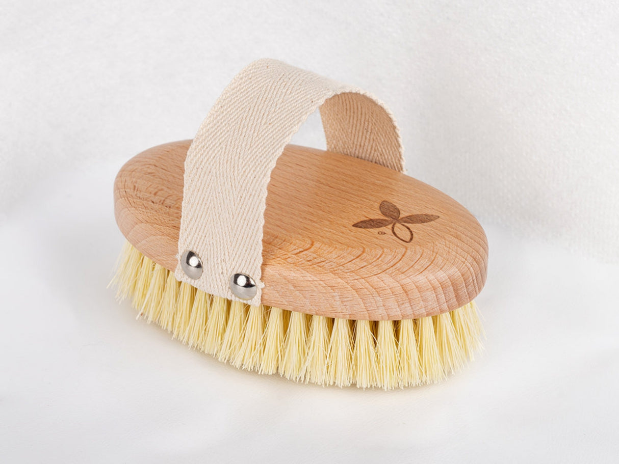 Massagebürste für die Trockenmassage | Tampico-Borsten | Trockenbürste hart