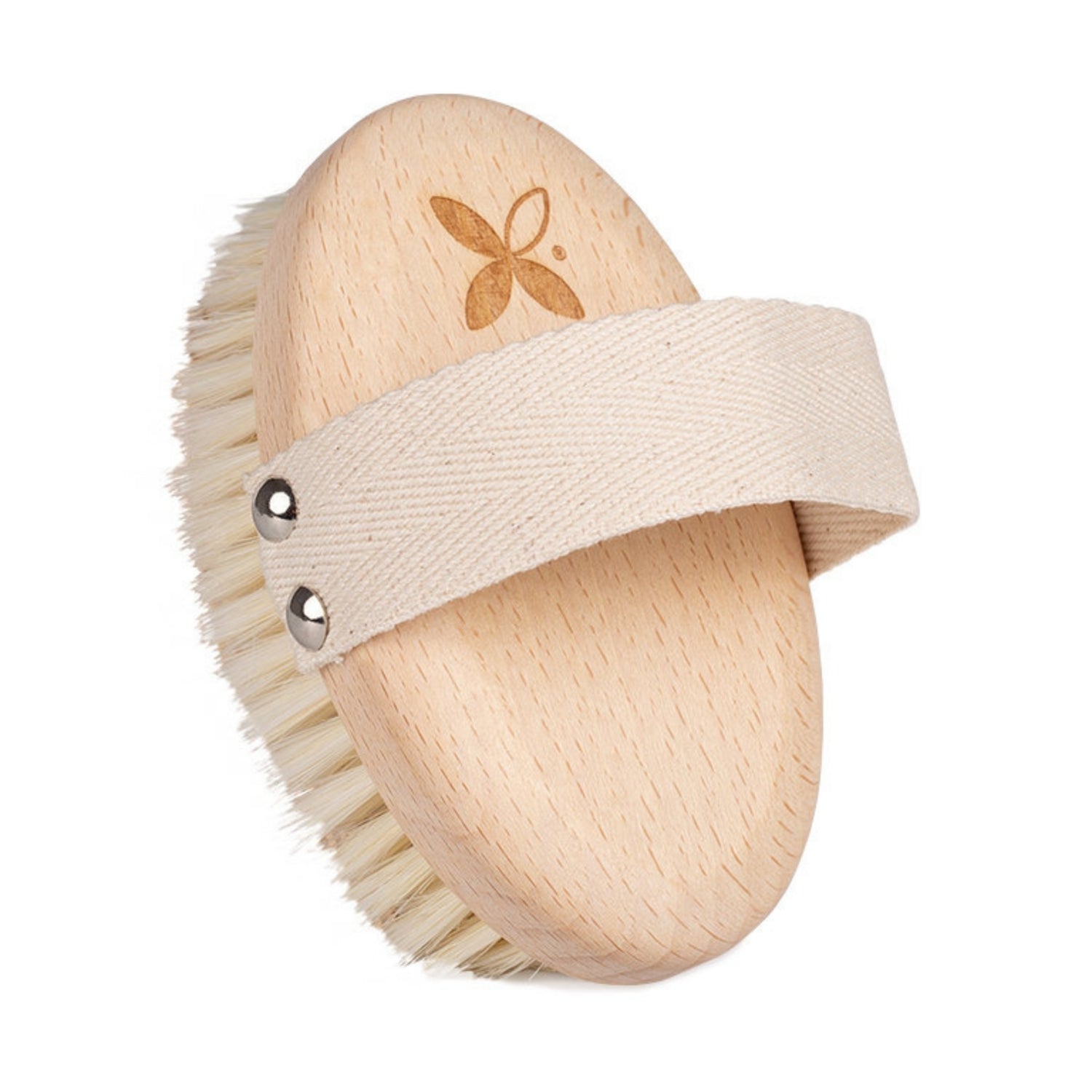 Massagebürste für die Trockenmassage | gebleichte Borsten | Trockenbürste weich