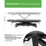 Therapieliege Elektrisch Evero Cross X4 Ergo | 4-Segmente | Handfernbedienung | Grau-Schwarz | 3 Jahre Garantie