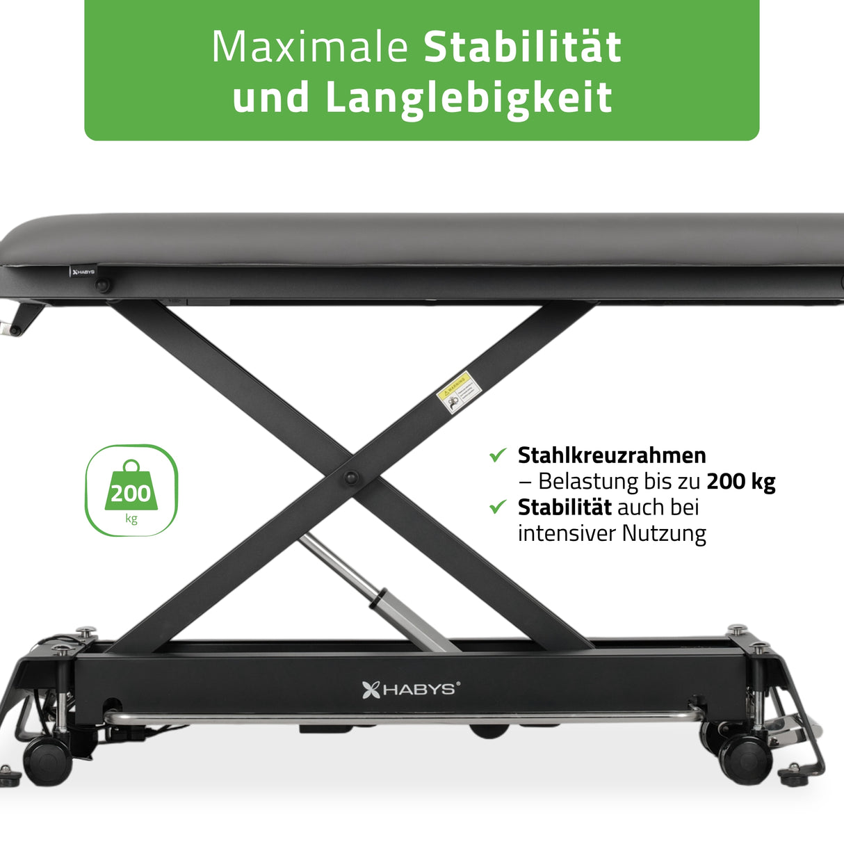 Therapieliege Elektrisch Evero Cross X4 Ergo | 4-Segmente | Steuerrahmen | Grau-Schwarz | 3 Jahre Garantie