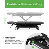 Therapieliege Elektrisch Evero Cross X5 Ergo | 5-Segmente | Steuerrahmen | Grau-Schwarz | 3 Jahre Garantie