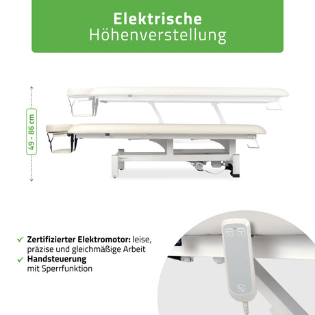 Massageliege Elektrisch Fortis 1 | 1-Segmente | Handfernbedienung | 3 Jahre Garantie