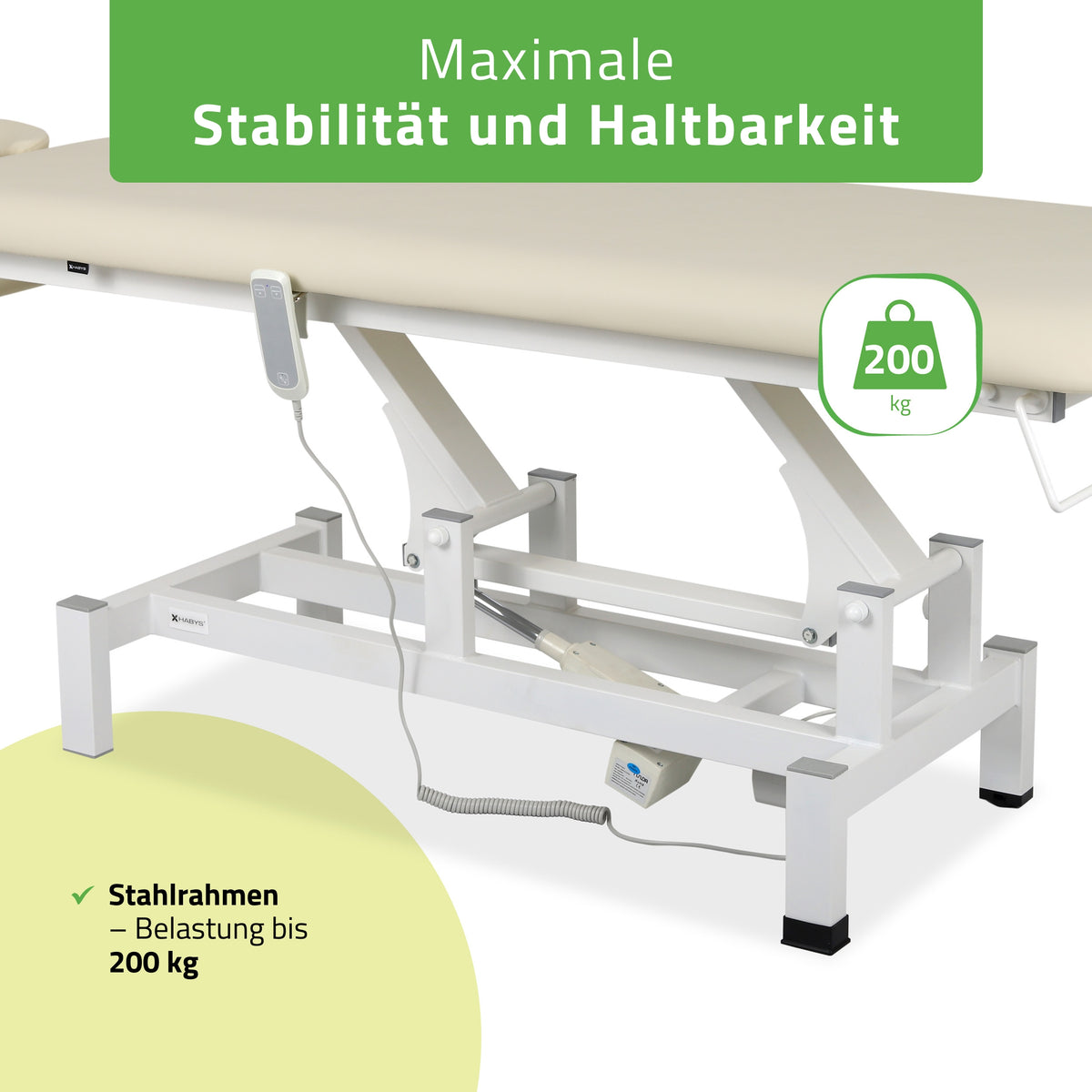 Elektrische behandeltafel set Fortis 1 + Massagepistool Dynamic Pro + Positioneringsrol 15x60 + Wegwerpvlies op rol