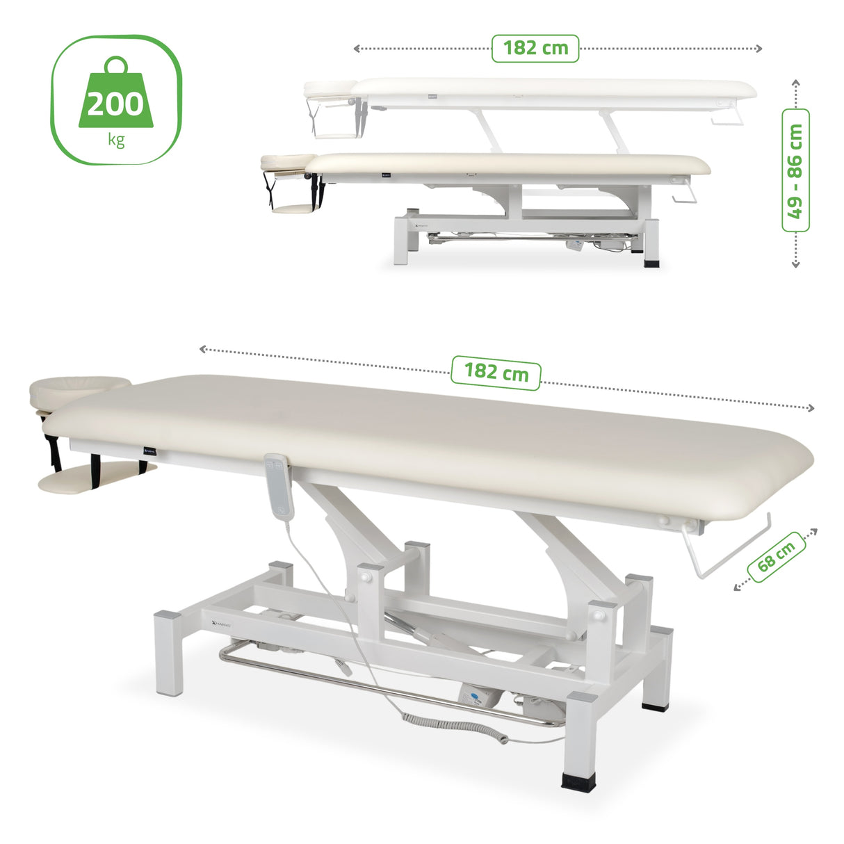 Massageliege Elektrisch Fortis 1 | 1-Segmente | Handfernbedienung Steuerrahmen | 3 Jahre Garantie