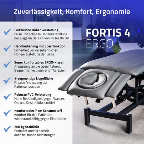 Massageliege Elektrisch Fortis 4 Ergo | 4-Segmente