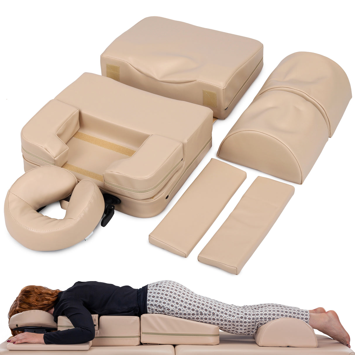 Lagerungshilfen Schwangerenmassage Set Beige