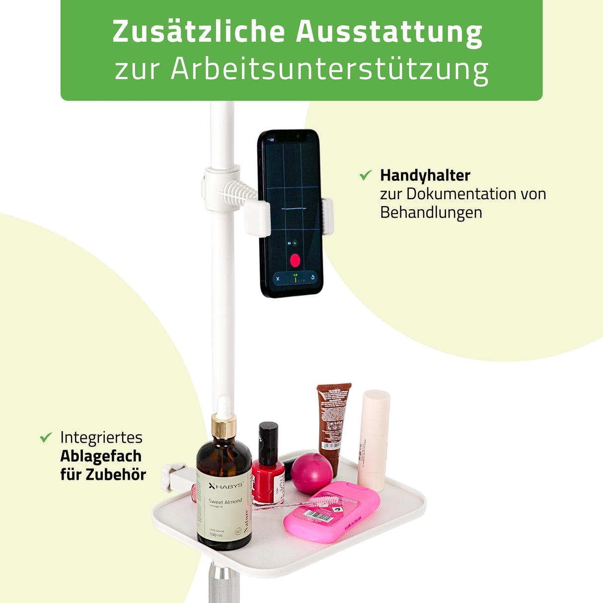 Habys VENA LED-Kosmetiklampe | 45W |  für Wimpern-, Augenbrauenstyling und Permanent Make-up