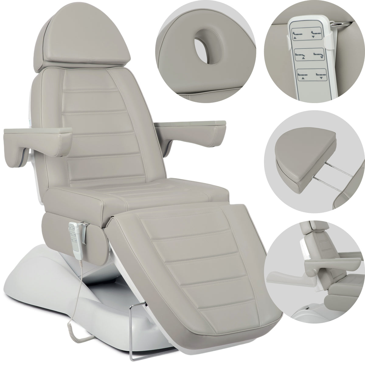 Behandelstoel Elektrisch | Leo PRO 4 | Cosmetische stoel met elektrische verstelling | Handbediening
