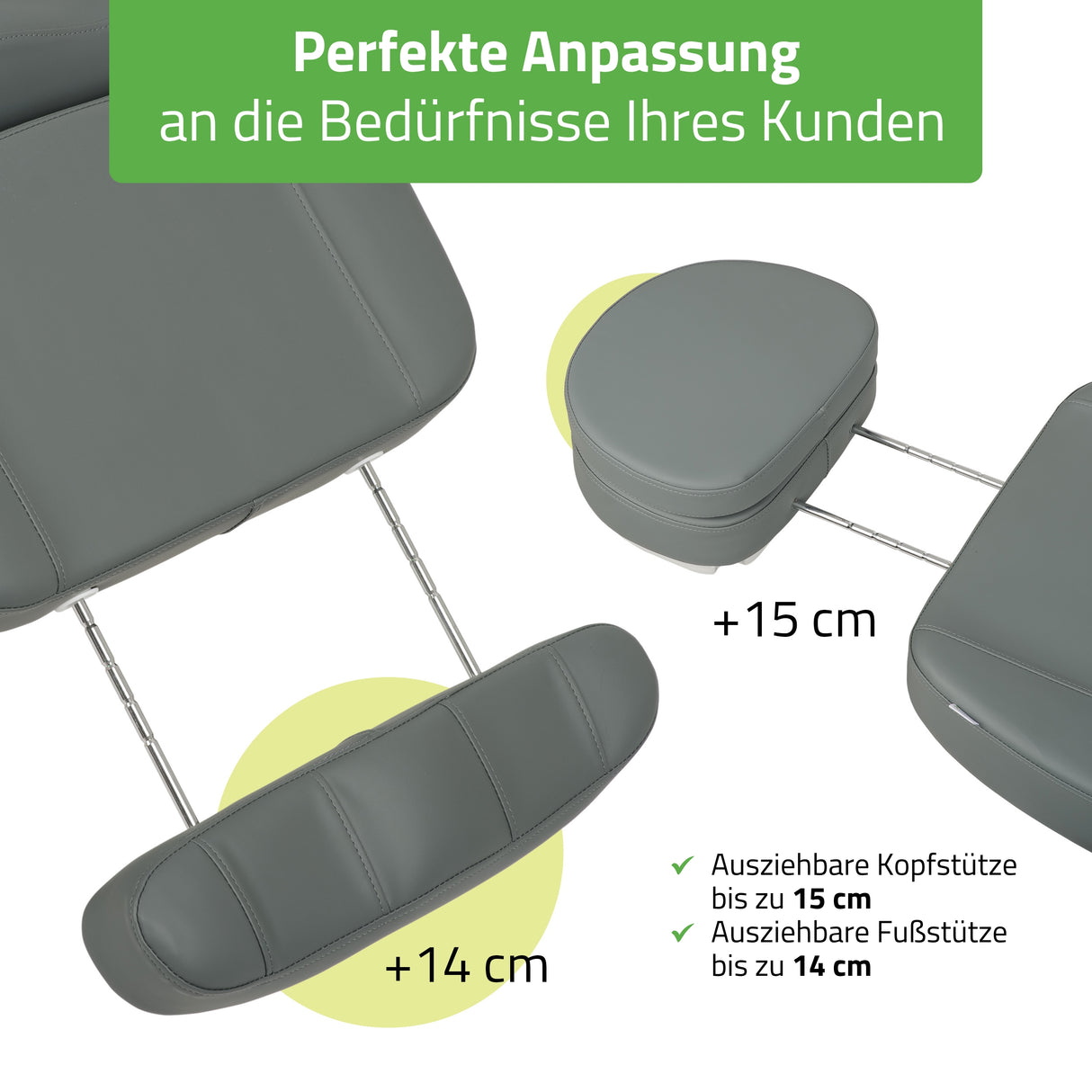 Kosmetikliege Elektrisch | Luxoria PRO 5 | Kosmetiksessel mit elektrischer Verstellung