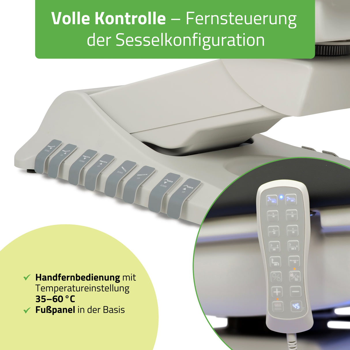 Kosmetikliege Elektrisch | Luxoria PRO 5 | Kosmetiksessel mit elektrischer Verstellung