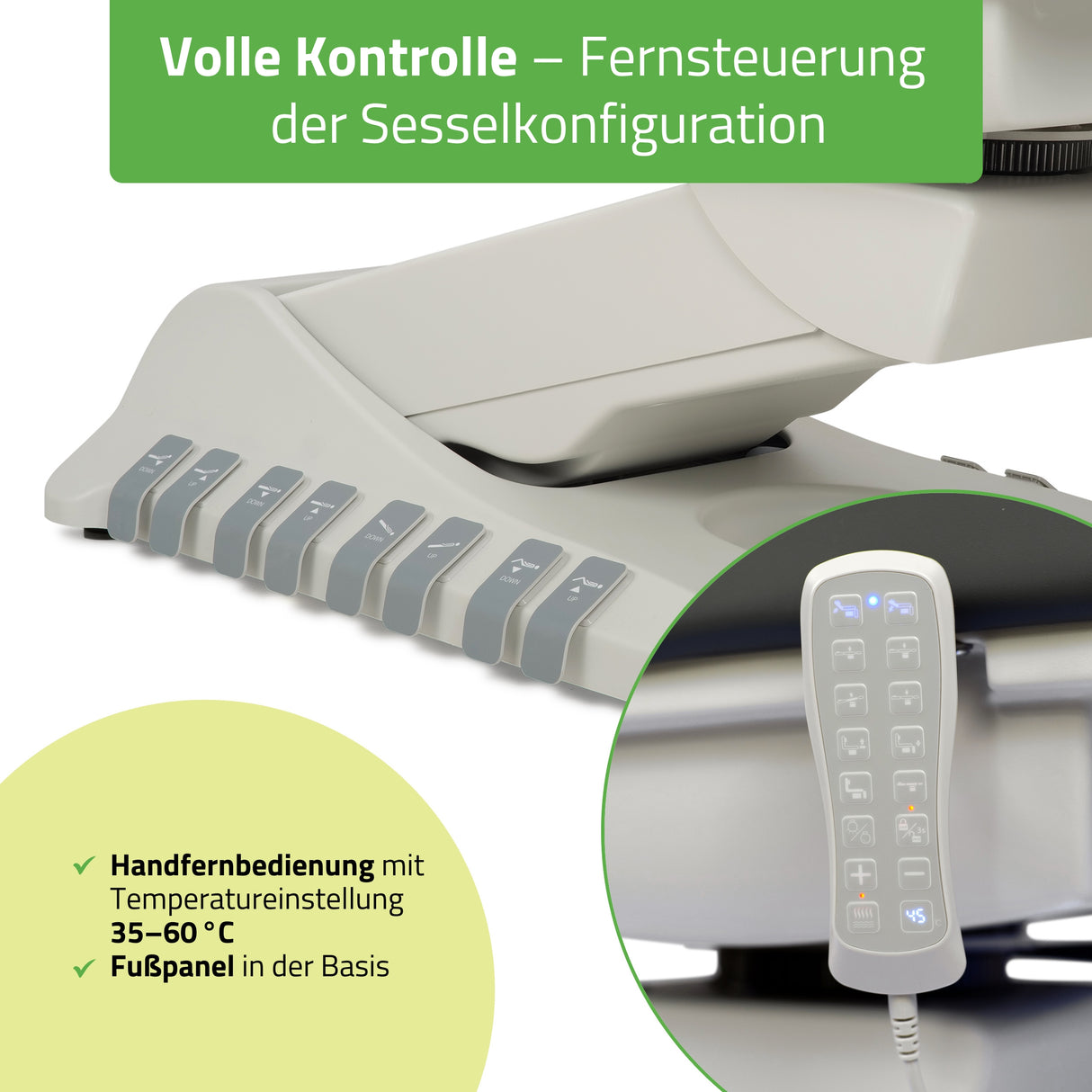 Kosmetikliege Elektrisch | Luxoria PRO 5 | Kosmetiksessel mit elektrischer Verstellung | Grau | 3 Jahre Garantie