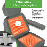 Kosmetikliege Elektrisch | Luxoria PRO 5 | Kosmetiksessel mit elektrischer Verstellung | Grau | 3 Jahre Garantie