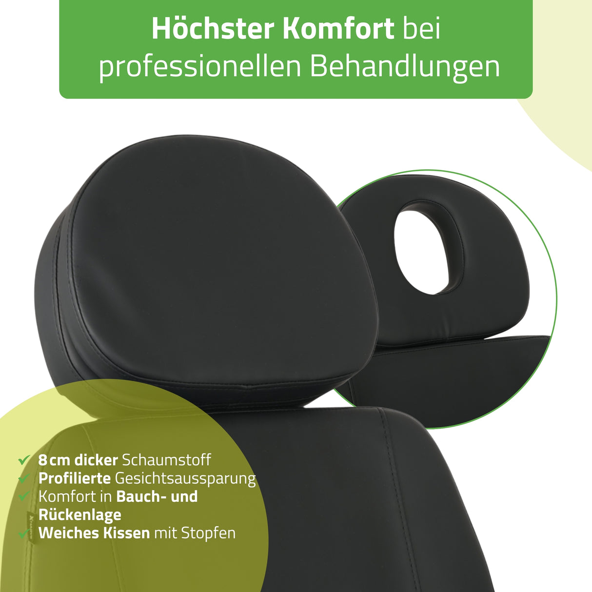 Kosmetikliege Elektrisch | Luxoria PRO 5 | Kosmetiksessel mit elektrischer Verstellung | Schwarz | 3 Jahre Garantie