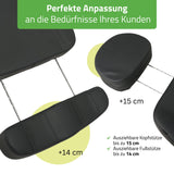 Kosmetikliege Elektrisch | Luxoria PRO 5 | Kosmetiksessel mit elektrischer Verstellung | Schwarz | 3 Jahre Garantie