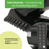 Kosmetikliege Elektrisch | Luxoria PRO 5 | Kosmetiksessel mit elektrischer Verstellung | Schwarz | 3 Jahre Garantie