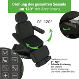 Kosmetikliege Elektrisch | Luxoria PRO 5 | Kosmetiksessel mit elektrischer Verstellung | Schwarz | 3 Jahre Garantie