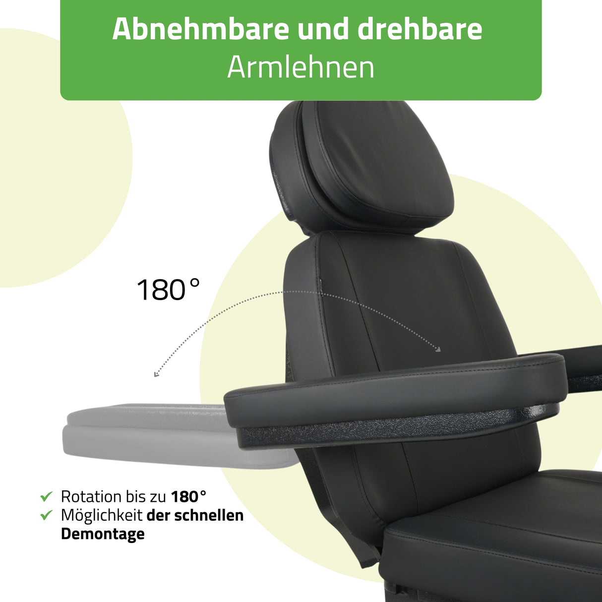 Kosmetikliege Elektrisch | Luxoria PRO 5 | Kosmetiksessel mit elektrischer Verstellung | Schwarz | 3 Jahre Garantie