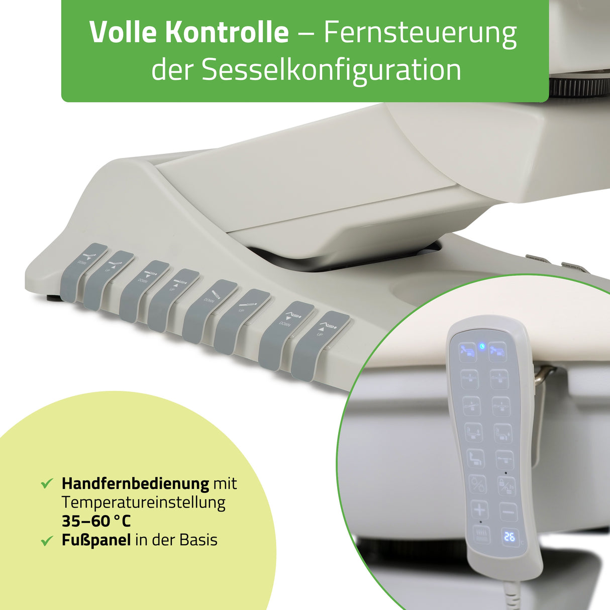Kosmetikliege Elektrisch | Luxoria PRO 5 | Kosmetiksessel mit elektrischer Verstellung