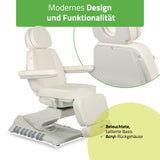 Kosmetikliege Elektrisch | Luxoria PRO 5 | Kosmetiksessel mit elektrischer Verstellung | Weiß | 3 Jahre Garantie