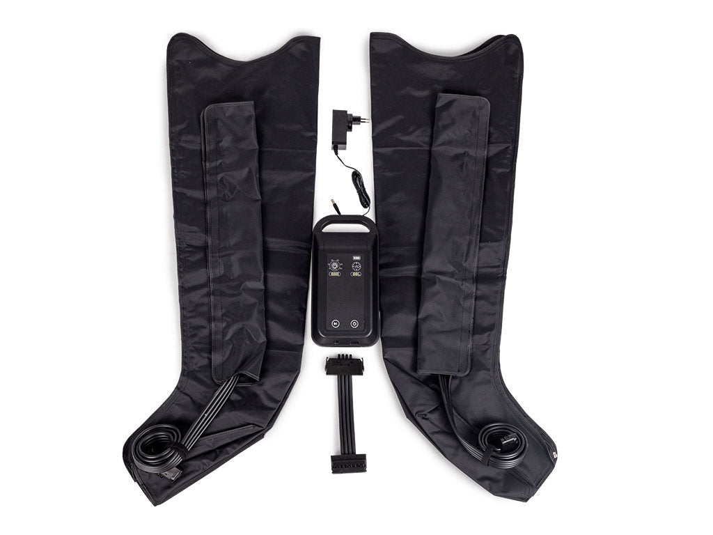 Habys Gerät für Lymphdrainage und Pressotherapie Simple 4 | 4 Luftkammern Beinmanschetten XXL | Luftschläuche