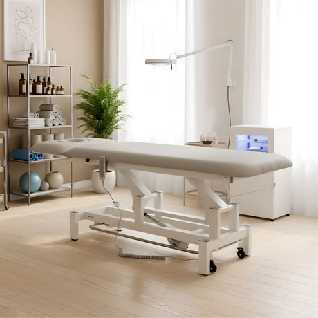 Massageliege Elektrisch Fortis 2 Ergo | 2-Segmente | grau-weiß | HR | 3 Jahre Garantie