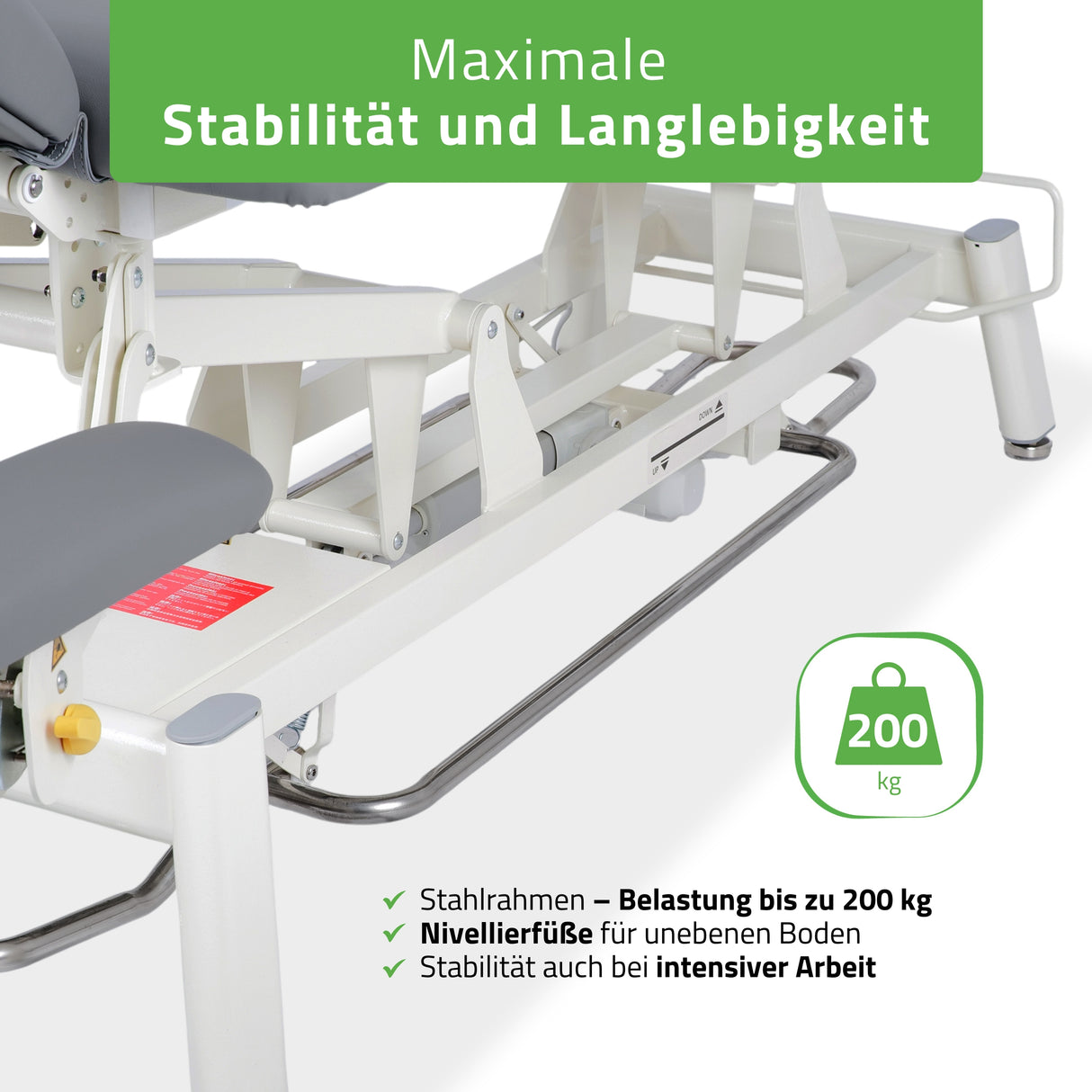 Therapieliege Elektrisch Proxima V4 Ergo | 4-Segmente | Handfernbedienung Steuerrahmen | 3 Jahre Garantie