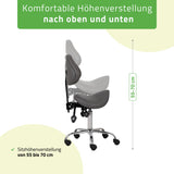 Ergonomische Zadelkruk met Rugleuning Sola