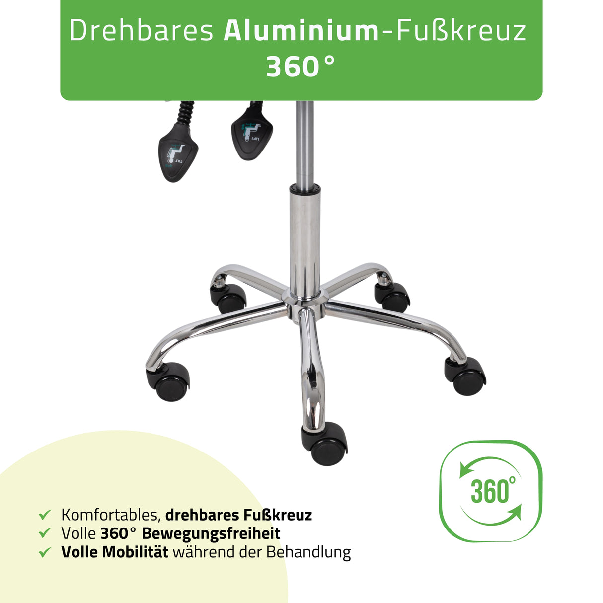 Ergonomische Zadelkruk met Rugleuning Sola