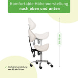 Ergonomische Zadelkruk met Rugleuning Sola