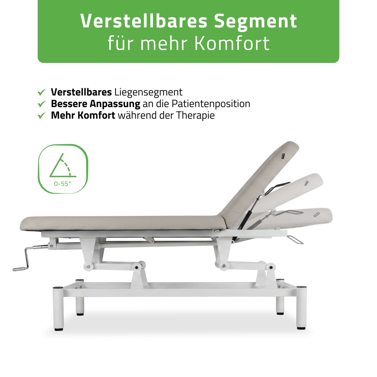 Stationäre Massageliege Vigo 2  | mit Kurbelverstellung