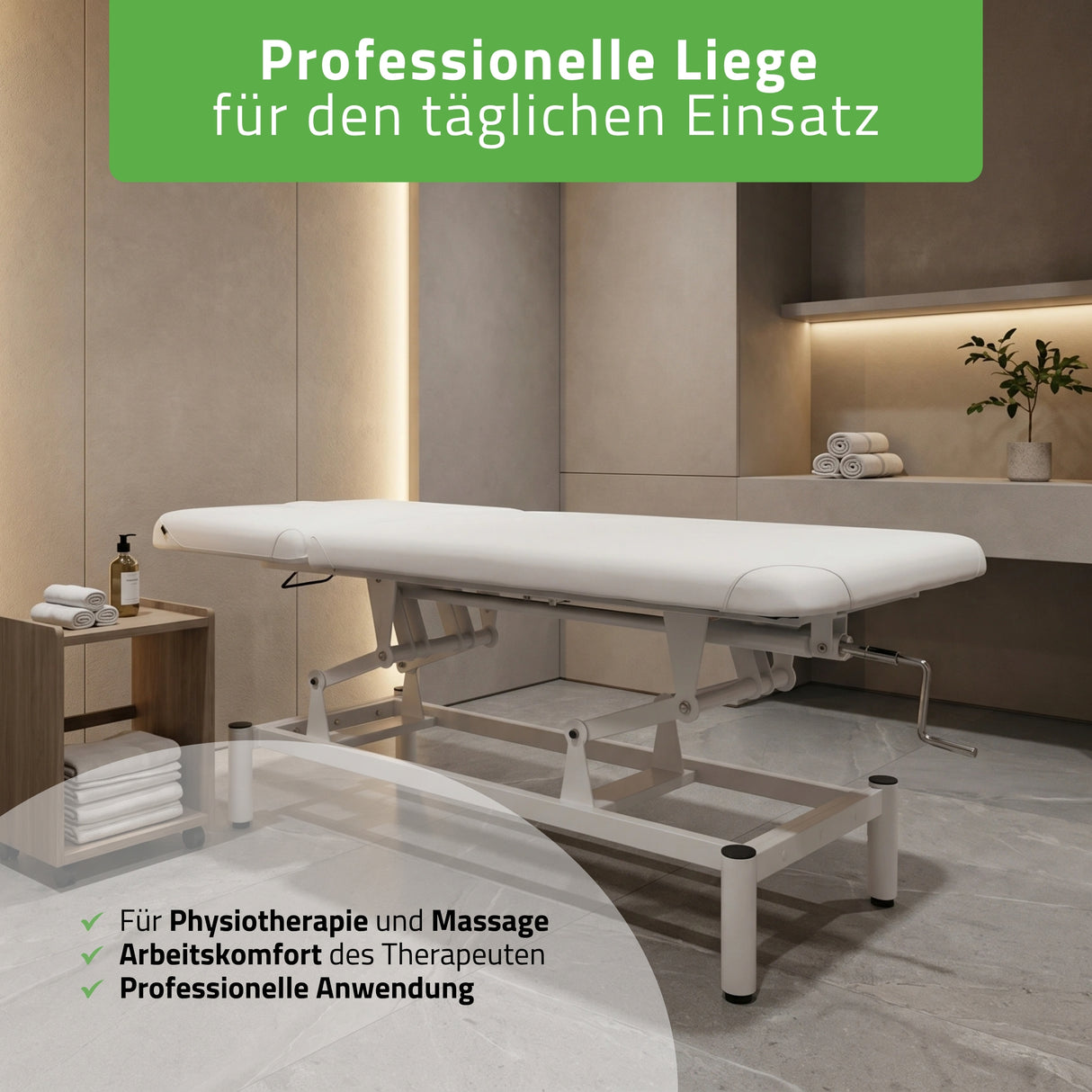 Stationäre Massageliege Vigo 2  | mit Kurbelverstellung