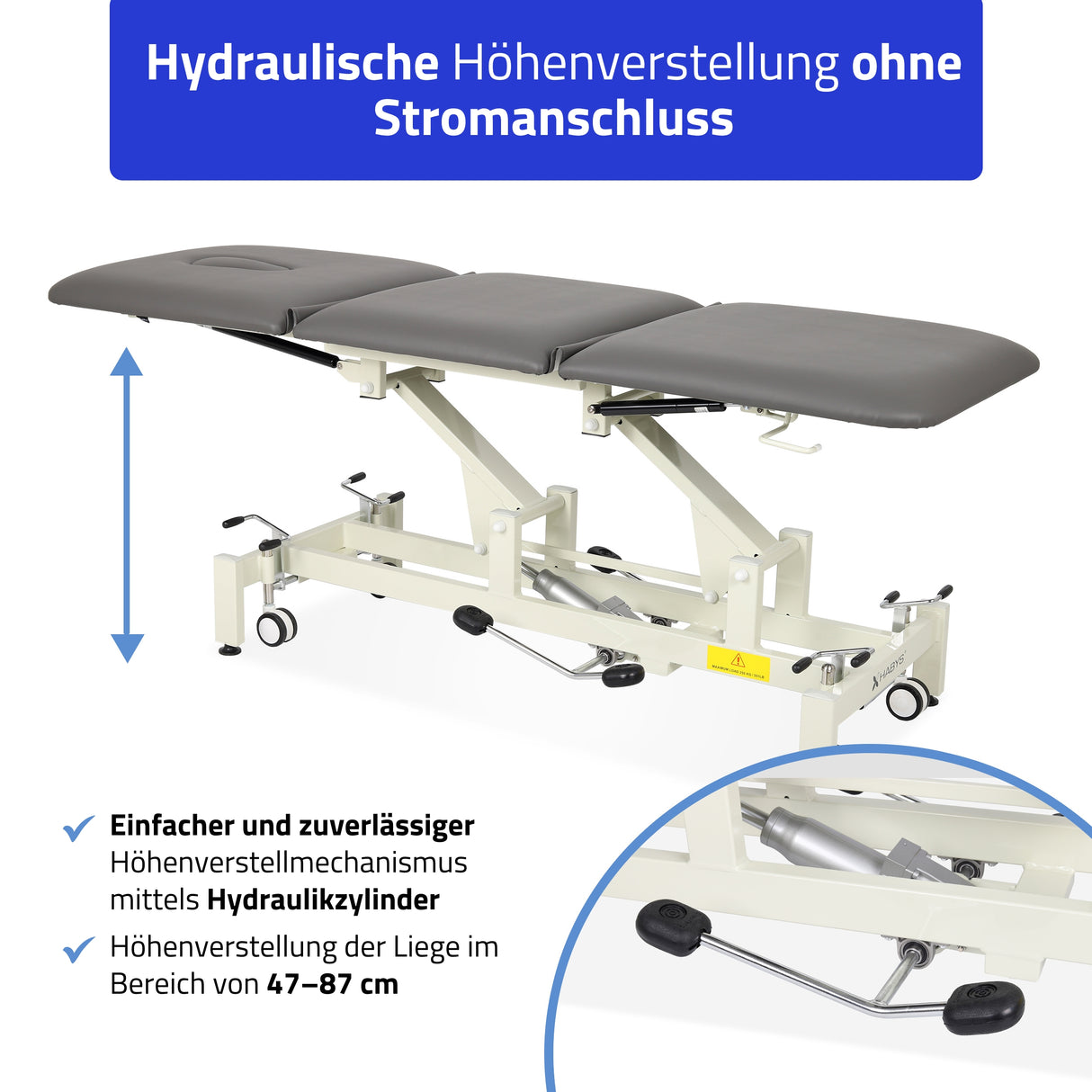 Hydraulische Massagetafel Ultima H3 | Therapietafel met Hydraulische Hoogteverstelling